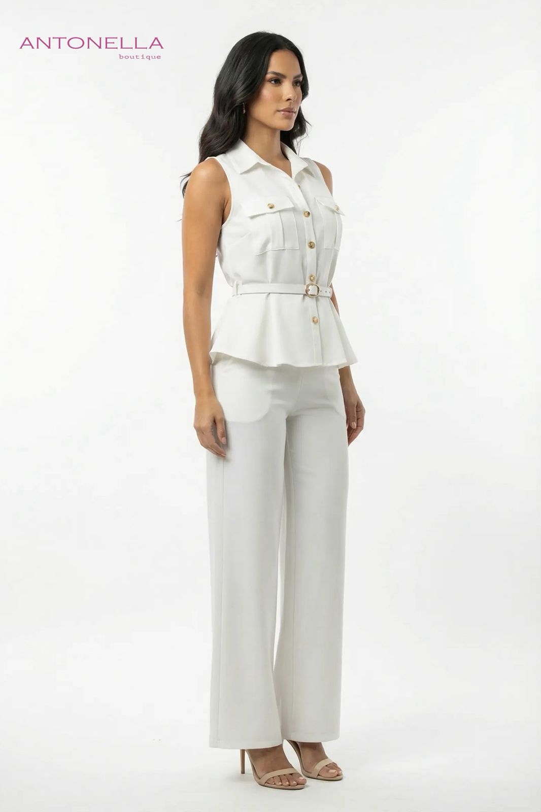 Set De Pantalon Blanco
